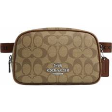 Coach Herre Tasker Coach Pace Belt Bag in Signature Canvas - Silver/Khaki/Saddle