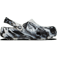 4,5 - 45 ½ Træsko Crocs Classic Marbled Clog - White/Black