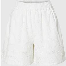 Selected Dame Shorts Selected Broderie Anglaise Shorts hvid