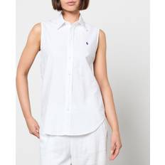 Polo Ralph Lauren Dame - Knapper Bluser Polo Ralph Lauren Hvid ærmeløs skjorte med