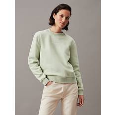 Calvin Klein Dame - Grøn Sweatere Calvin Klein Cotton Blend Fleece Sweatshirt Green