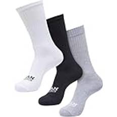 Urban Classics Hvid Strømper Urban Classics Einfache Flachstricksocken Im 3er-pack für Herren 47-50 Weiß