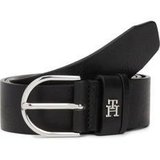Tommy Hilfiger 32 - Sølv Tøj Tommy Hilfiger Essential Effortless Smooth Leather Belt BLACK EU100cm