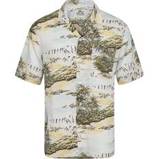 Levi's Herre Skjorter Levi's Sunset Camp Cremefarvet kortærmet skjorte med landskabsprint Del af sæt-Hvid