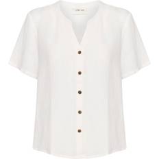 Cream Dame Skjorter Cream Crbellis Linen Shirt Bluser 10611578 Snow White XSMALL