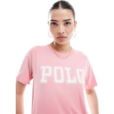 Polo Ralph Lauren Dame - L T-shirts & Toppe Polo Ralph Lauren Lyserød T-shirt med logoprint på brystet