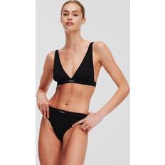 Karl Lagerfeld Dame BH'er Karl Lagerfeld Essential Logo Plunge Bralette, Woman, Black