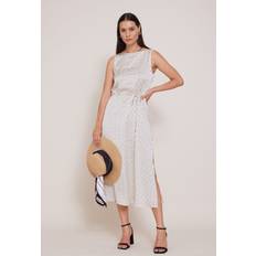 36 - Hvid - Polyester Kjoler Bruuns Bazaar AcaciaBBKarola dress Cream/black dot print
