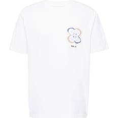 NN07 Sort T-shirts & Toppe NN07 Adam Print Tee 3209 White Print T-shirts Herre Butler Loftet