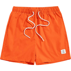 Løs - Orange - S Bukser & Shorts Shein Manfinity Hypemode Loose Fit Men's Drawstring Waist Shorts With Letter Patch Detail