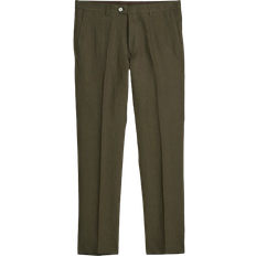 Herre - Hør - Hørbukser Oscar Jacobson Denz Linen Trousers - Olive