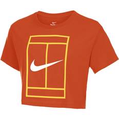 Nike Dame - Gul - L T-shirts Nike Dri-fit Heritage Crop T-shirt Damen Rost rost