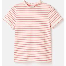 Joules Pink Tøj Joules daisy short sleeve womens frilled neck top 224592