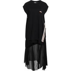 Diesel Bomuld Kjoler Diesel Woman Midi Black Cotton, Viscose, Nylon, Elastane, Polyester