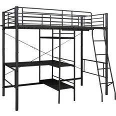 vidaXL Bunk Bed with Table Frame Metal 97.5x210cm