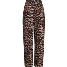 Brun - Dame - Uldfrakker Tøj Neo Noir Yana Leo Long Pants - Leopard