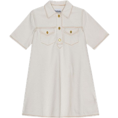 12 - Bomuld - Hvid Kjoler Ganni Heavy Denim Mini Dress - White