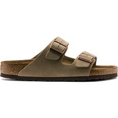 5 - Herre Sandaler Birkenstock Arizona Soft Footbed Suede Leather - Taupe