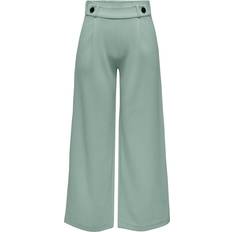 Only Grøn - S Bukser & Shorts Only Wide Trousers - Grey/Chinois Green