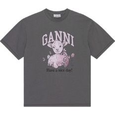 Ganni Overdele Ganni Future Relaxed Lamb T-shirt - Grey