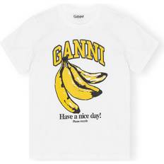 Ganni Relaxed Banana T-shirt - Bright White