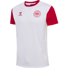 Danmark Fanprodukter Hummel DBU Fan 2024 Block T-shirt - Hvid/Rød