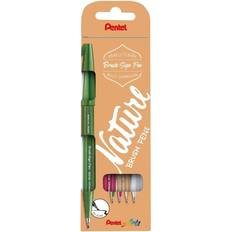 Pentel Brush Sign Pen Nature 4-pack