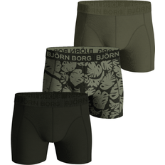 Björn Borg Grøn Underbukser Björn Borg Cotton Stretch 3-pak Boxershorts, Grøn/Print/Sort