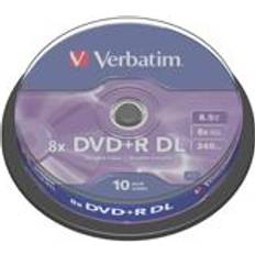 DVD Optisk lagring Verbatim DVD+R 8.5GB 8x Spindle 10-Pack