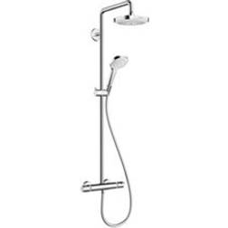 Hansgrohe Select E 180 Showerpipe 2jet EcoSmart Hvid