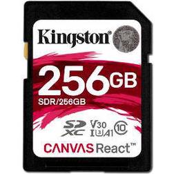 Kingston Canvas React SDXC Class 10 UHS-I U3 V30 A1 100/80MB/s 256GB