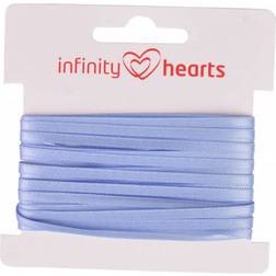 Infinity Hearts Satinband Double Sided 3mm 333 Lyseblå - 5m