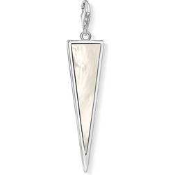 Thomas Sabo Charm Club Triangle Mother of Pearl Charm Pendant - Silver/Mother of Pearl