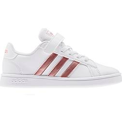 adidas Kid's Grand Court - Cloud White/Copper Met./Light Granite