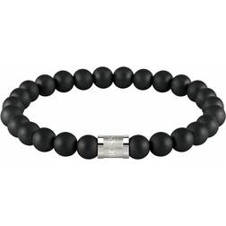 HUGO BOSS Beads Bracelet - Silver/Onyx