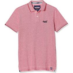 Superdry Poolside Pique Polo Shirt - Strong Bright Pink Speckled