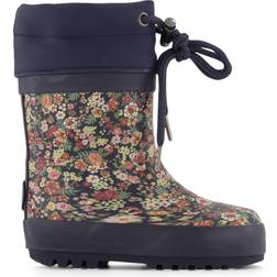 Wheat Thermo Rubber Boots - Ink Flowers