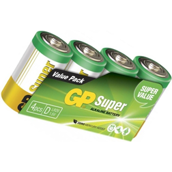 GP Batteries D Super Alkaline Compatible 4-pack