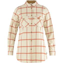 Fjällräven Övik Twill Shirt LS W - Chalk White/Cabin Red