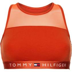Tommy Hilfiger Mesh Panel Bralette - Orange