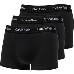 Calvin Klein Cotton Stretch Low Rise Trunks 3-pack - Black