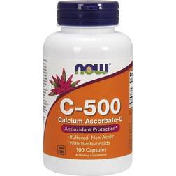 Now Foods C-500 Calcium Ascorbate-C 100 Capsules 100 stk