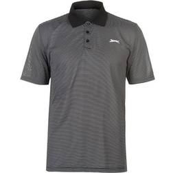 Slazenger Micro Stripe Golf Polo Shirt Men - Black