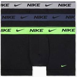 Nike Everyday Cotton Stretch Boxer 3-pack - Black/ Volt/ Midnight Navy/ Malt