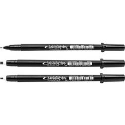 Sakura Calligrapher Pen sæt 3 stk