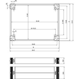 Schneider Electric Sokkelfront 100x1000