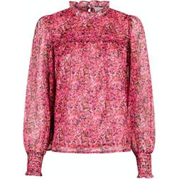 Neo Noir Rhoda Dark Blossom Blouse - Pink