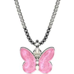 Pia & Per Butterfly Necklaces - Silver/Pink