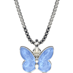 Pia & Per Butterfly Necklaces - Silver/Blue