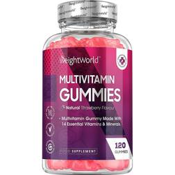 WeightWorld Multivitamin Gummies Natural Ingredients And Strawberry Flavor 120 stk